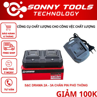 Sạc Nhanh DRAMA 2A 3A  Sạc Cho Pin Máy Khoan maysiet bulong Chân phổ thông 4cm Phụ Kiện Dụng Cụ Điện, Sạc Đơn Đôi
