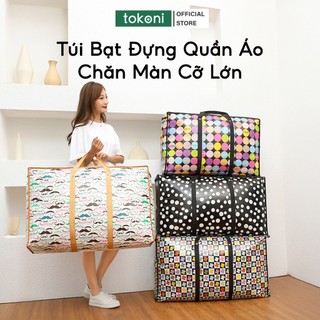 COMBO 2 Túi Bạt Cỡ Lớn Đựng Quần Áo Chăn Màn JYoohome Giỏ Vải Cỡ Lớn Đựng Đồ Có Quai Xách Tiện Lợi