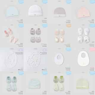 [Nous] Phụ kiện mũ + đôi bao tay + đôi bao chân Nous - Full Mẫu - cho bé sơ sinh đủ màu NB