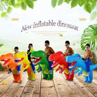  Khủng long bạo chúa bơm hơi Trex trẻ em và người lớn Halloween Mascot khủng long hơi 