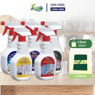 Chai Tẩy Đa Năng FASTER Tẩy Cặn Canxi, Tẩy Trắng Gạch Men Bồn Sứ, Tẩy Sen Vòi, Xịt Muỗi Sinh Học, Tinh Dầu Thơm Phòng