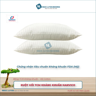[CHÍNH HÃNG] Ruột Gối bông chống khuẩn TCM Hanvico - Êm ái - Kháng khuẩn