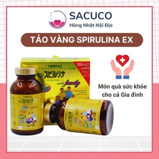 Viên Uống Tảo Vàng Spirulina EX Nhật Bản (1 set 2 lọ, mỗi lọ 1000 viên)