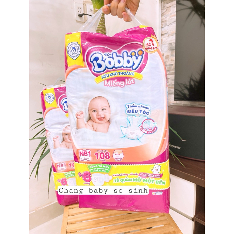 Miếng lót sơ sinh Bobby newborn 108 Miếng