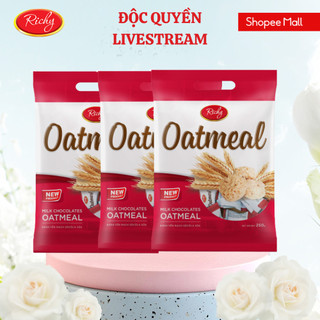 [ĐỘC QUYỀN LIVESTREAM] Combo 3 túi bánh yến mạch Oatmeal Richy túi to 220g-250g