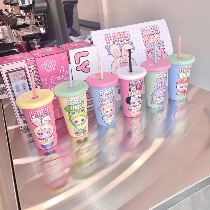 ( Kèm quà tặng ) LY MÙ BABY THREE PHIÊN BẢN V2 400% - TÚI MÙ / HỘP MÙ NGẪU NHIÊN - LY NHỰA MÙ IN 3D 