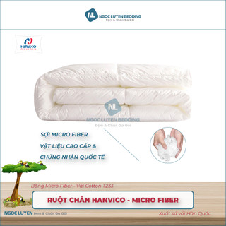 [CHÍNH HÃNG] Ruột chăn Micro Fiber Hanvico - Lông vũ nhân tạo - Tiêu chuẩn 5 sao - Siêu nhẹ - Kháng khuẩn