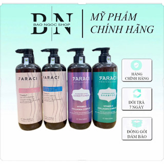  Faraci Dầu Gội & Xả Vitamin E Collagen Complex 750ml Phục Hồi Tóc Mềm Mượt Ngăn Rụng Chính hãng italy 
