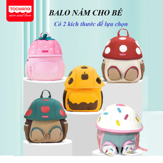 Balo mẫu giáo mầm non Tochang hình nấm cho bé đi học từ 1 đến 5 tuổi siêu nhẹ