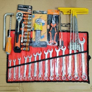   Tặng Vít +Tay Siết  ComBo Bộ Đồ Nghề 34 Chi Tiết Sửa Chữa Ô Tô Xe Máy Hàng Cao Cấp 