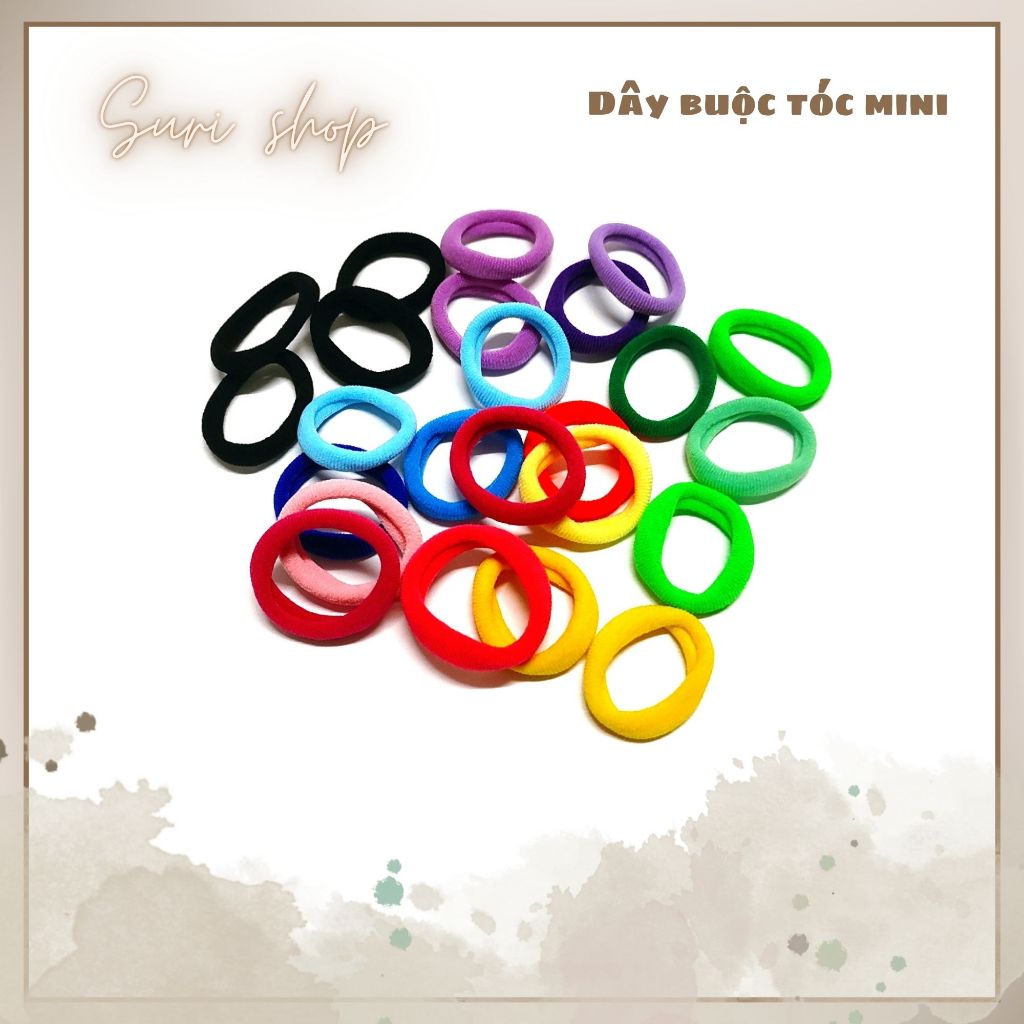 Set 10 dây cột tóc nhiều màu sắc cho bé