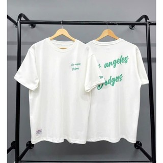 [Chính Hãng] Áo Thun New Era - LA Dodgers Chữ Green - Trắng - Code: 15488789