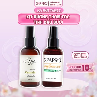 Combo Tinh Dầu Bưởi SPAPRO Siêu Dưỡng Tóc Giảm Gãy Rụng 140ML + Xịt Dưỡng Tóc Mượt Mà Siêu Thơm SPAPRO 140ML