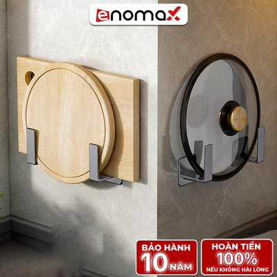 Móc treo vung Enomax đa năng nhà bếp, dán tường chịu lực tốt, chất liệu Thép carbon trọn đời không gỉ sét (Eno 0159)