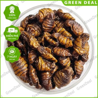 GREEN AQUA - Dried Silkworm Pupae | Nhộng tằm sấy giàu dinh dưỡng cho Cá săn mồi, Hamster Rùa Bò sát