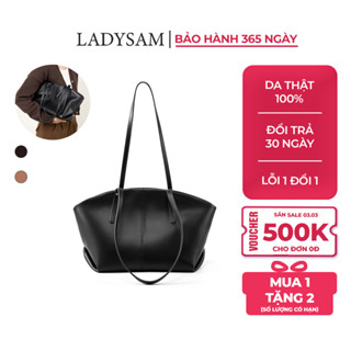 Túi Xách Nữ Túi Tote Da Bò Phong Cách Công Sở Cao Cấp Ladysam - Túi Xách Tay Đeo Vai Bản To Rộng Size 42 Đựng Laptop A4