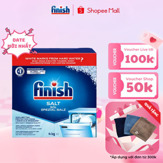 Muối rửa bát chén Finish hộp 4kg nhập khẩu EU [TIẾT KIỆM] loại bỏ tạp chất trong nước, kết tủa trong máy