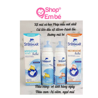 Chai xịt mũi muối biển cá heo Stérimar 100ml nội địa Pháp dùng cho bé từ 3 tháng tuổi