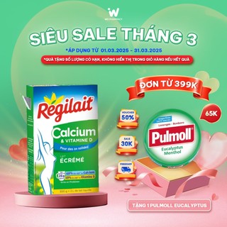 Sữa bột dinh dưỡng tách béo REGILAIT CALCIUM bổ sung canxi và Vitamin D vượt trội