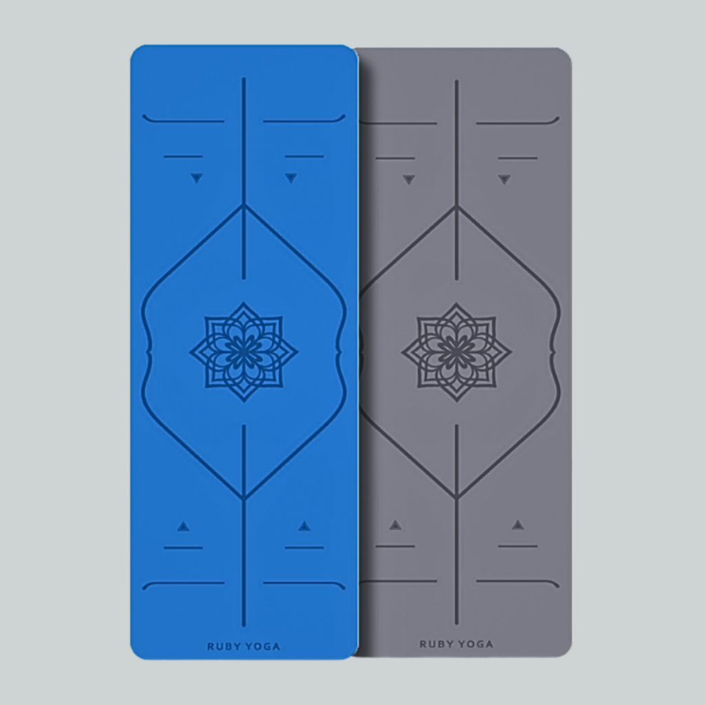 Thảm TPE 8mm định tuyến - Thư viện Yoga - Thảm loại 1, kích thước 183cm x 61cm x 8mm