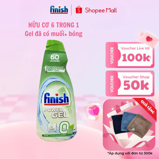 Nước rửa chén Hữu Cơ cho máy 900ml - Gel rửa chén Finish Eco 0% nhập khẩu EU, với 60% thành phần hữu cơ, an toàn, l