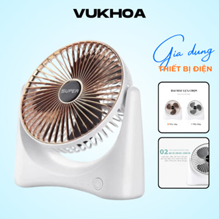 Quạt Tích Điện Mini Để Bàn Super Fan - Công Suất Lớn 3 Cấp Độ Gió Siêu Mát Động Cơ Êm Ái ( Mẫu Mới Nhất )
