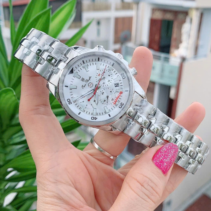 Đồng hồ nam OP oasis pacifier A3721G dây thép không gỉ size 42mm new 2025