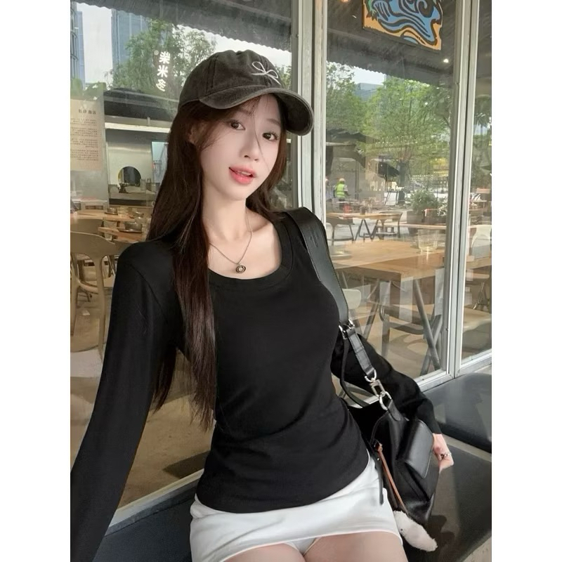 Áo Thun Tay Dài Cổ Tròn Cực Xinh Phong Cách Hàn Quốc AT11 (Có Bigsize) | BigBuy360 - bigbuy360.vn