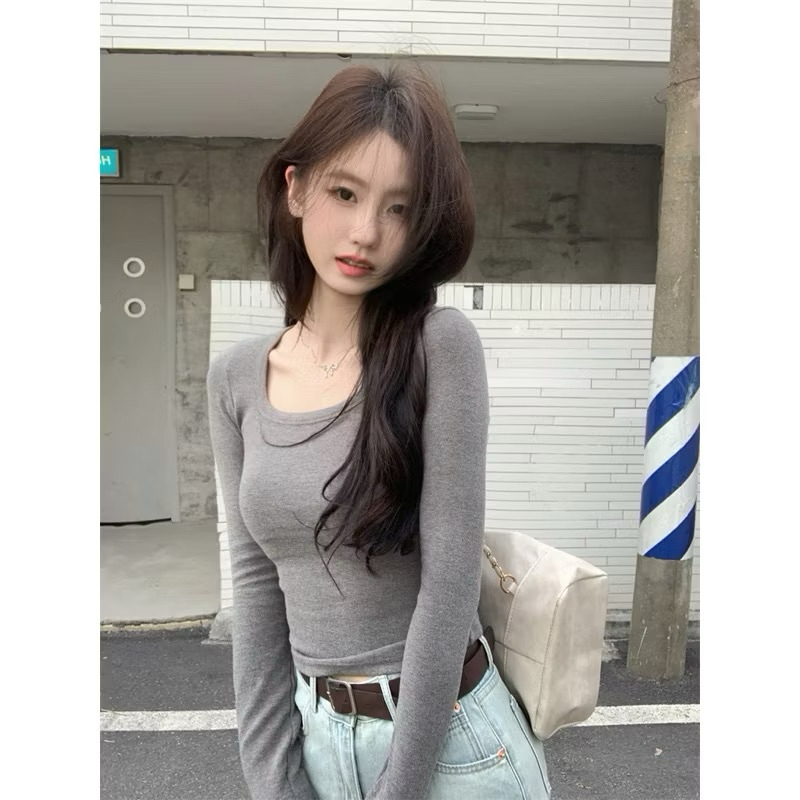 Áo Thun Tay Dài Cổ Tròn Cực Xinh Phong Cách Hàn Quốc AT11 (Có Bigsize) | BigBuy360 - bigbuy360.vn