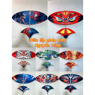  Diều lắp ghép 1m5 mẫu mới nhất  gồm áo và khung hoàn thiện như hình  