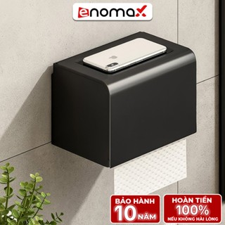 Hộp đựng giấy vệ sinh Enomax dán tường trong phòng tắm, chất liệu Nhôm hàng không cao cấp, Bảo Hành 10 Năm (Eno 0124)