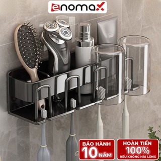 Giá treo bàn chải đánh răng Enomax dán tường, chất liệu nhôm hàng không cao cấp, chống gỉ chịu lực cực tốt ( Eno 0102)