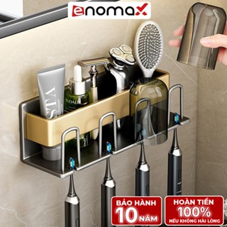 Kệ để bàn chải đánh răng Enomax dán tường, chất liệu nhôm hàng không chịu lực cực tốt, bảo hàng 10 năm ( Eno 0104)