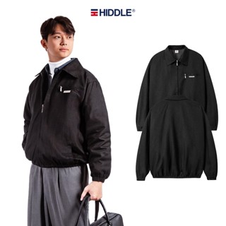 Áo khoác kaki nam chống nắng HIDDLE 2 lớp mặc được 4 mùa, cổ bẻ màu đen có túi trong | H7-AK9