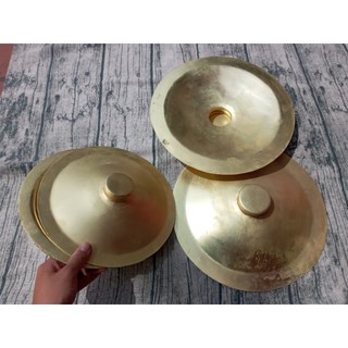 Nạo bạt, chập cheng chũm chọe  đồng thau vàng
