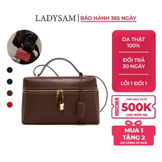  Túi Cốp Quai Xách Dáng Hộp Nữ - Túi Đeo Chéo Đeo Vai Da Thật Cao Cấp Ladysam Size 28 Phong Cách Thời Trang Hàn Quốc 