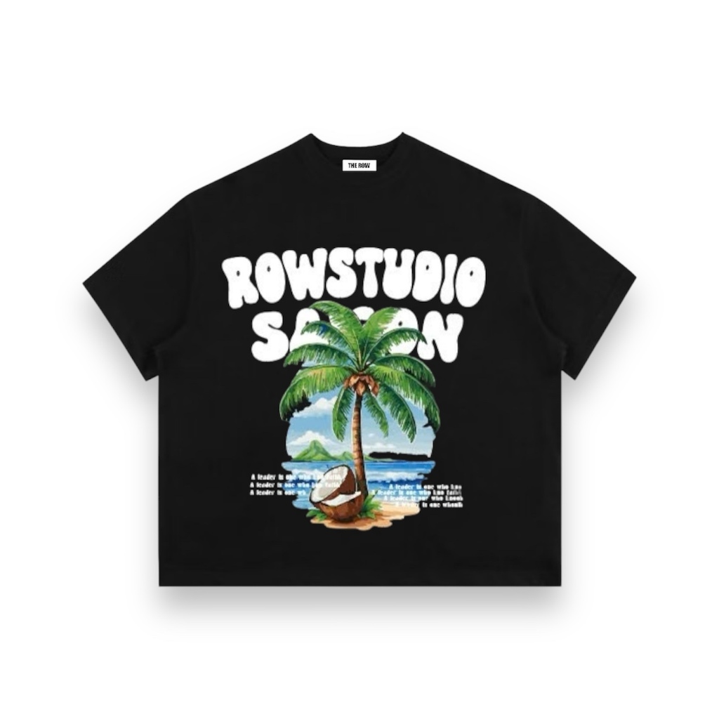 Áo Thun Big Boxy Local Brand THEROW Tay Ngắn Cotton " CÂY DỪA COCONUT " Menswear Unisex Nam Nữ Cổ Tròn Hot Trend 2025 | BigBuy360 - bigbuy360.vn