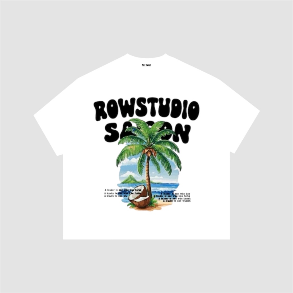 Áo Thun Big Boxy Local Brand THEROW Tay Ngắn Cotton " CÂY DỪA COCONUT " Menswear Unisex Nam Nữ Cổ Tròn Hot Trend 2025 | BigBuy360 - bigbuy360.vn