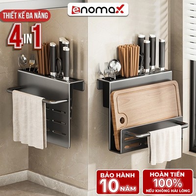 Kệ để dao thớt đa năng ENOMAX, đựng đũa muỗng, dao kéo , chất liệu Thép carbon cao cấp, trọn đời không gỉ sét