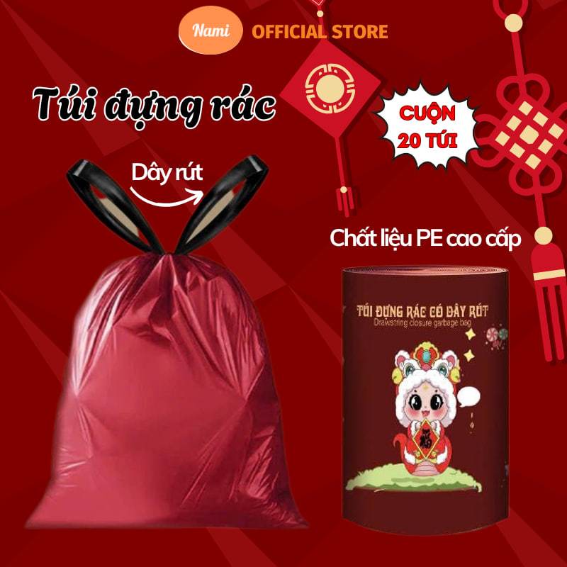 Túi Đựng Rác Nami Có Dây Rút Tiện Lợi Cuộn 20 Túi