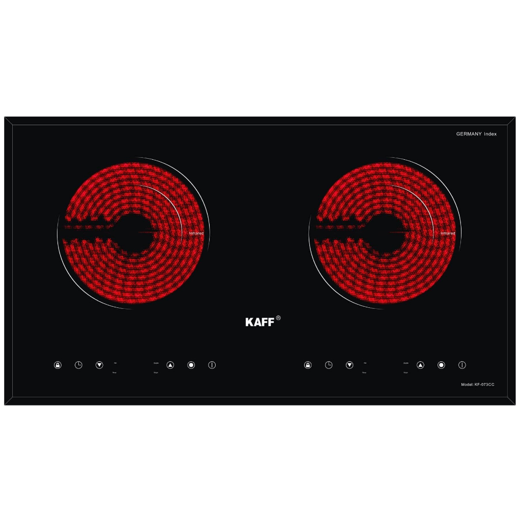 [FREESHIP HCM] Bếp Điện Kaff KF-073CC 73CM 2 Điện Mặt Kính Crystal - CHÍNH HÃNG