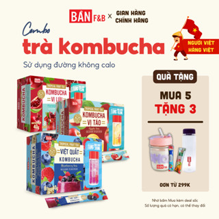 Trà Kombucha Detox Cơ Thể, Giàu Lợi Khuẩn, Đẹp Dáng Đẹp Da, Đường Không Calo Hỗ Trợ Giảm Cân Bản F&B