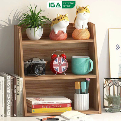 Kệ sách để bàn giúp decor mặt bàn làm việc thông minh thương hiệu IGA - GA20