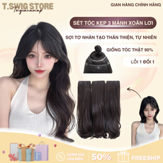 Tóc Kẹp Dải Sét 3 Xoăn Sóng Tiện Dụng, Tóc Kẹp Phím Làm Dày Tóc, Kẹp Tóc Xoăn Cho Tóc Thưa,Mỏng