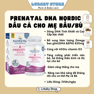 Prenatal DHA Nordic Naturals- Omega-3 cho mẹ bầu/ sau sinh vị dâu