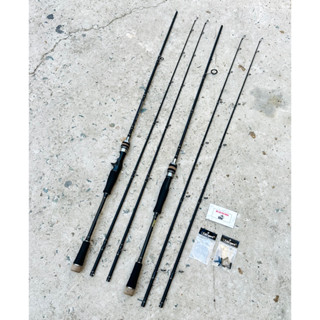 Cần Lure Hungting black 2 ngọn Đại Ngáo | Độ cứng H/MH cả cần ngang và đứng ( chuẩn hãng  ) tặng kèm khoá link