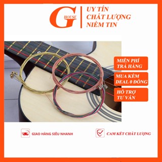 Dây Đàn Guitar Acoustic | Dây Đàn Guitar Acoustic Kim Loại Size 11 | Dây Bền Chất Lượng Bộ 6 Dây