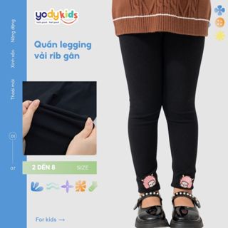 [SALE 20%] Quần Leging trẻ em YODY rib gân mềm mại co giãn đàn hổi giữ ấm cho bé gái QLK7013