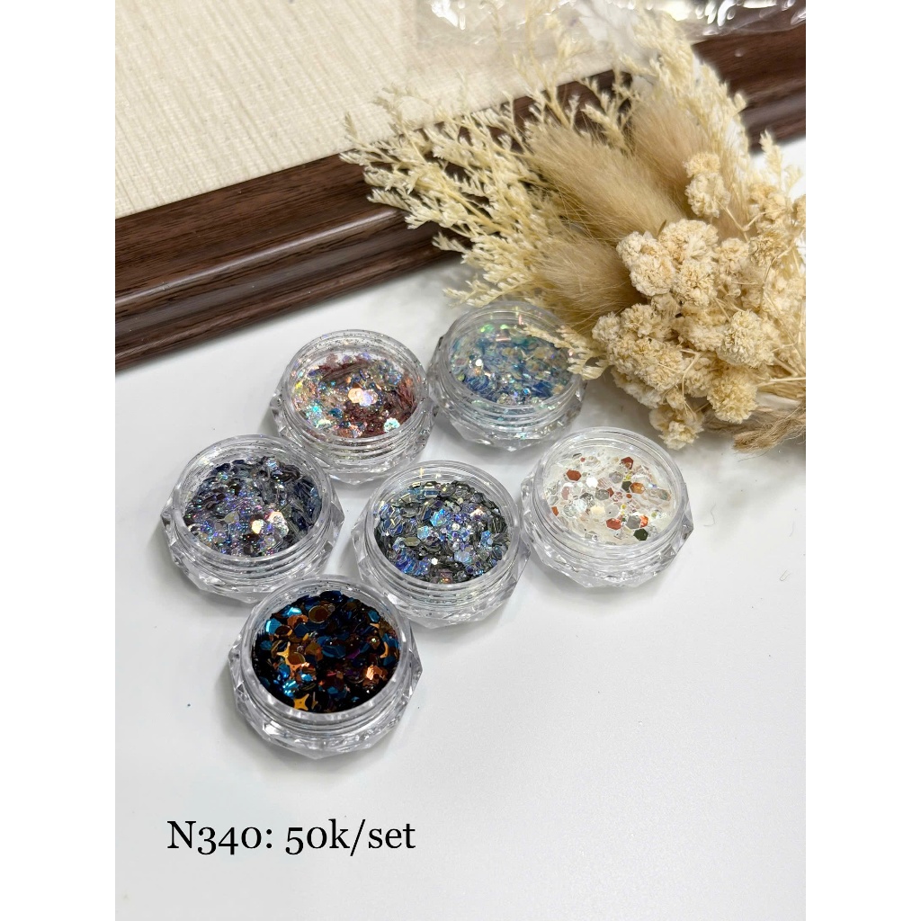 𝐏𝐡𝐮̣ 𝐤𝐢𝐞̣̂𝐧 𝐧𝐚𝐢𝐥 -Set nhũ mix 6 ô N340