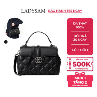 Túi Xách Tay Nữ Cao Cấp Da Bò Mềm Mại Vân Trám Dập Nổi Ladysam - Túi Đeo Chéo Đeo Vai Size 23 Cho Nàng Đi Chơi Đi Tiệc